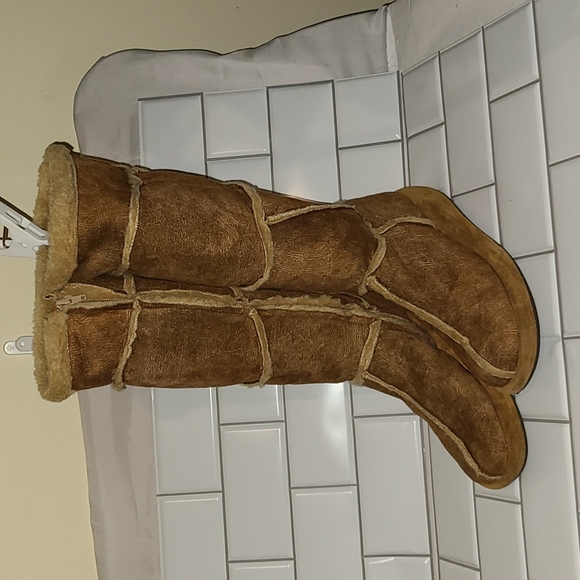 Tall brown suede Espace boots size 7.5 - Picture 1 of 9